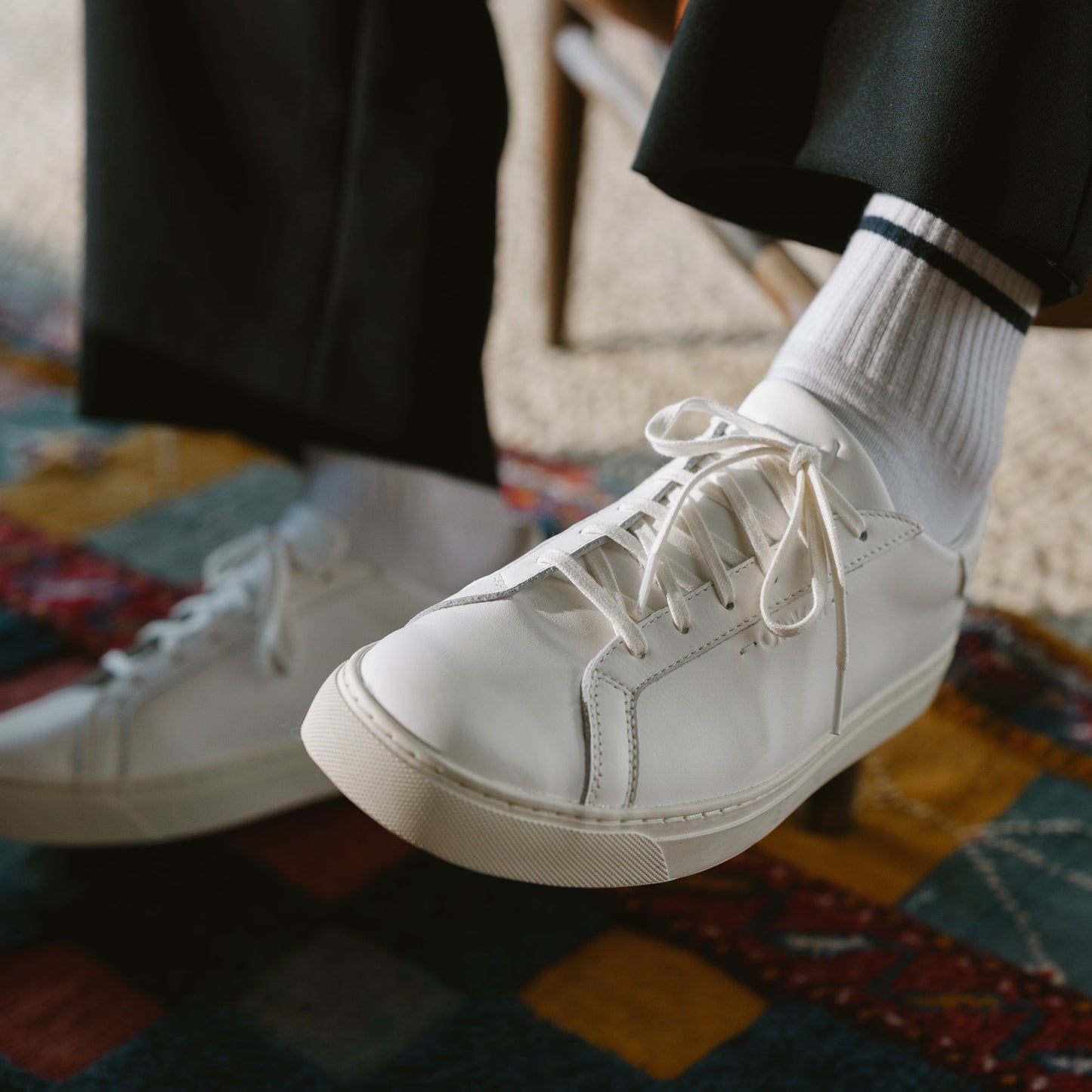 Kou Lace Up  -  White / White