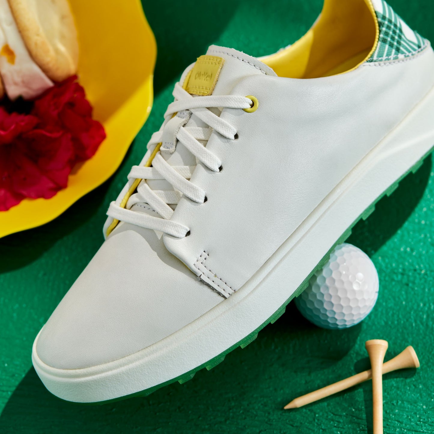 Wailea - Bright White / Medium Green
